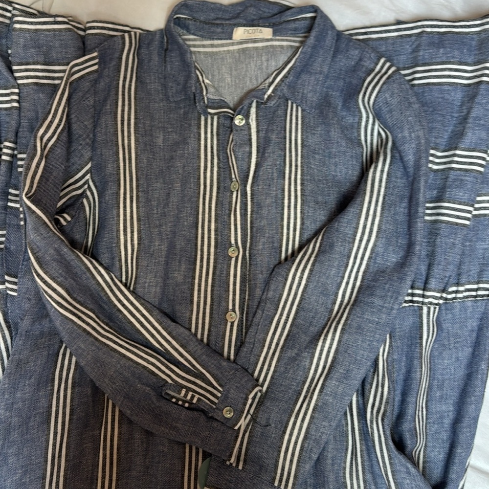 Striped Blue Maxi Dress